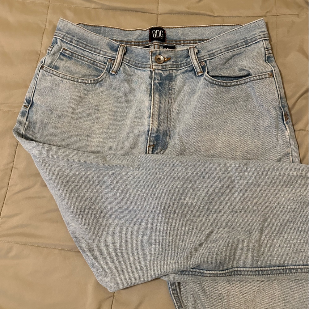 BDG Urban Outfitters Dad Fit High Waisted Light Washed Jeans